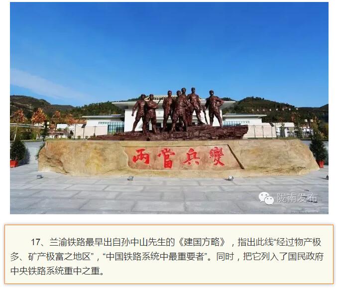 蘭渝鐵路最早由孫中山先生提出？在隴南，你不知道的事兒還有……