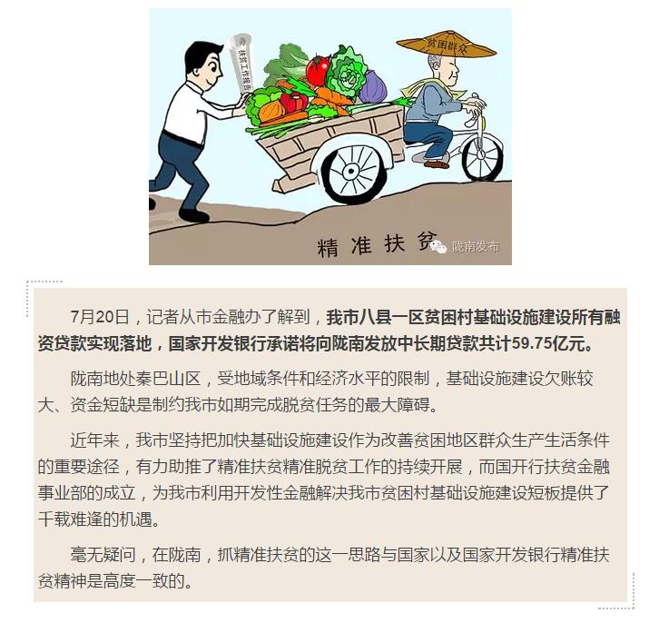 國開行支持貧困村基礎設施建設，隴南究竟能分得多大“蛋糕”？