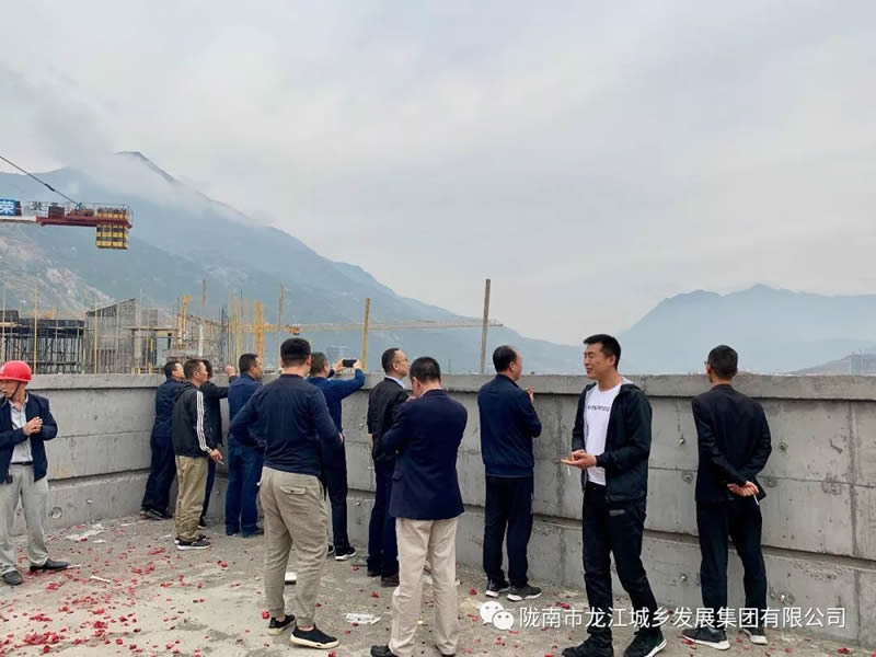 匠心傾注、喜封金頂——龍江?雙子座商住小區(qū)主體順利封頂
