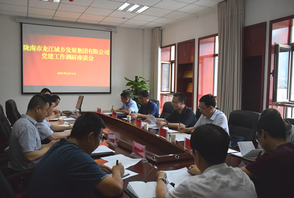 隴南市委常委、組織部部長楊郃調(diào)研指導(dǎo)市龍江城鄉(xiāng)發(fā)展集團(tuán)公司黨建工作