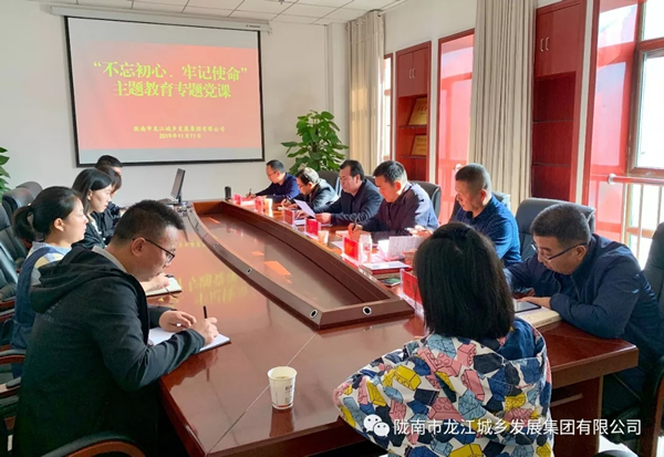 市龍江集團開展“不忘初心、牢記使命”主題教育專題黨課