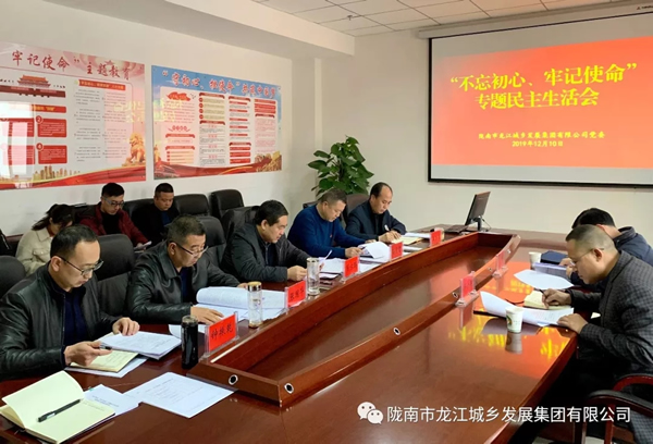 市龍江集團(tuán)召開“不忘初心、牢記使命”專題民主生活會